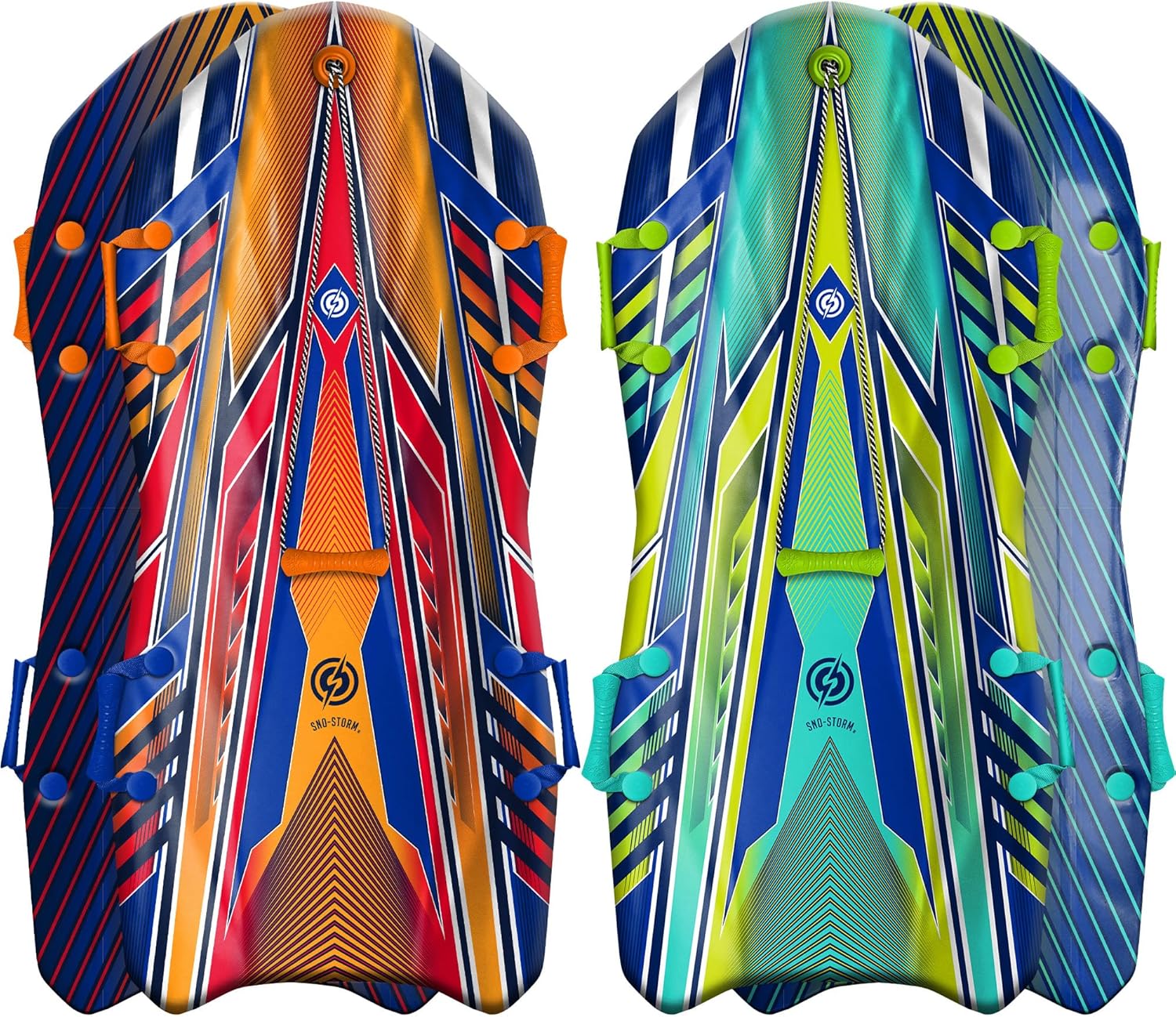 SNO-Storm 50" Vipernex Snow Sled 2-Pack, Color: blue / green